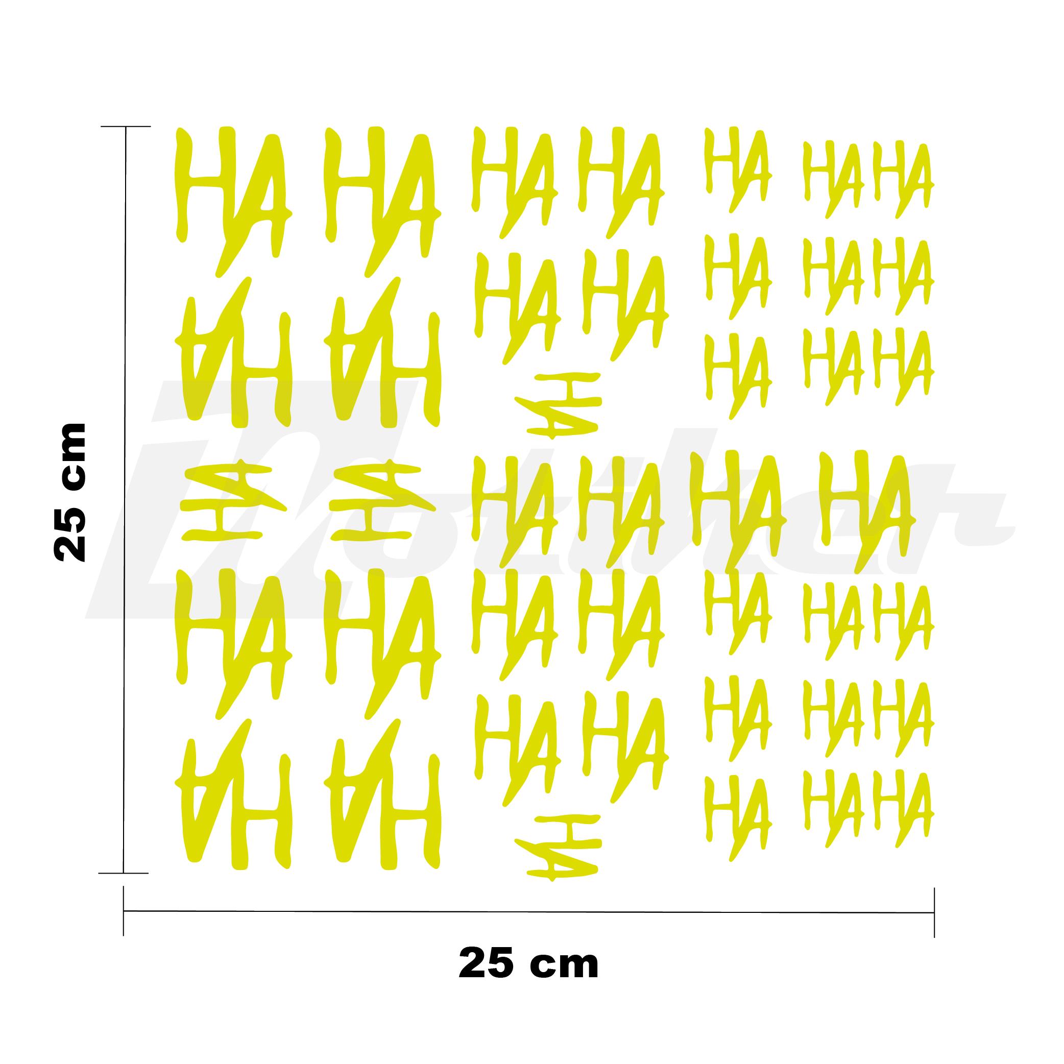 MARKALARJoker HAHA 25x25cm Folyo Kesim Evrensel Desen Kaplama Neon Sarı (Yeşil)