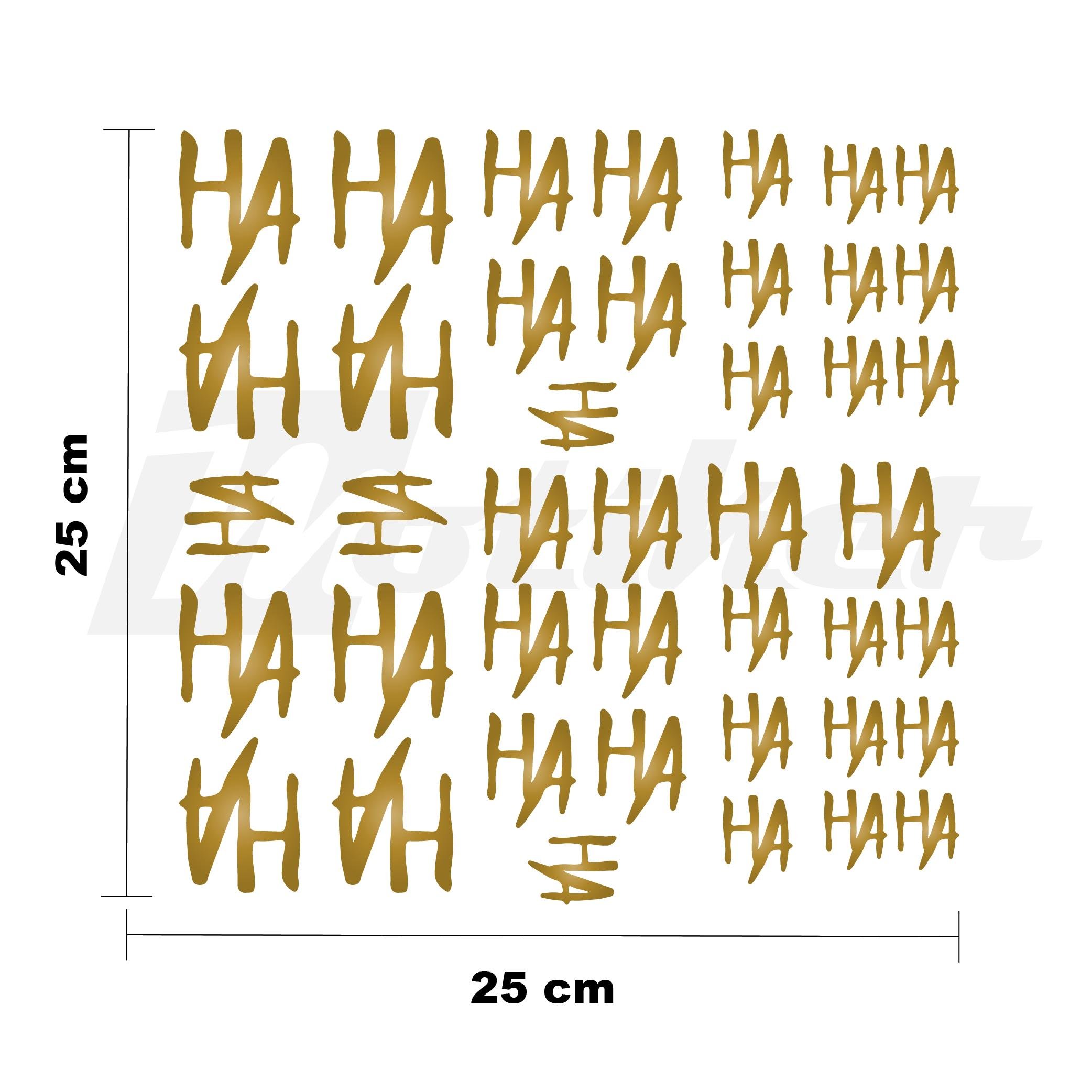 MARKALARJoker HAHA 25x25cm Folyo Kesim Evrensel Desen Kaplama Gold