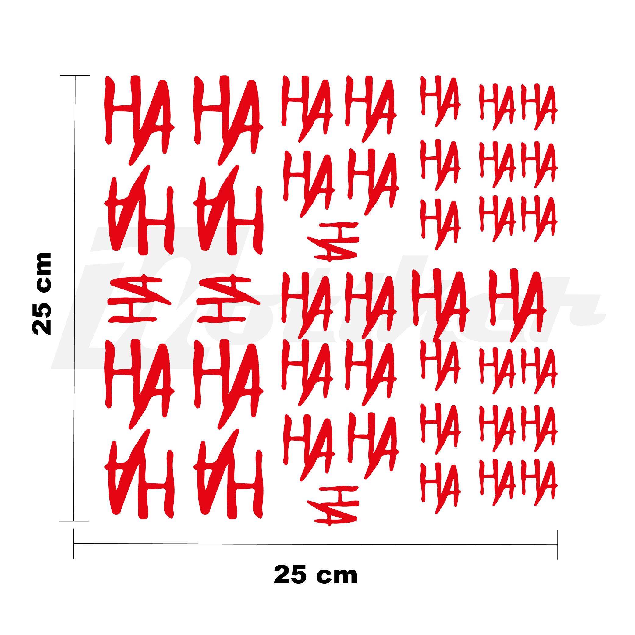 MARKALARJoker HAHA 25x25cm Folyo Kesim Evrensel Desen Kaplama Kırmızı