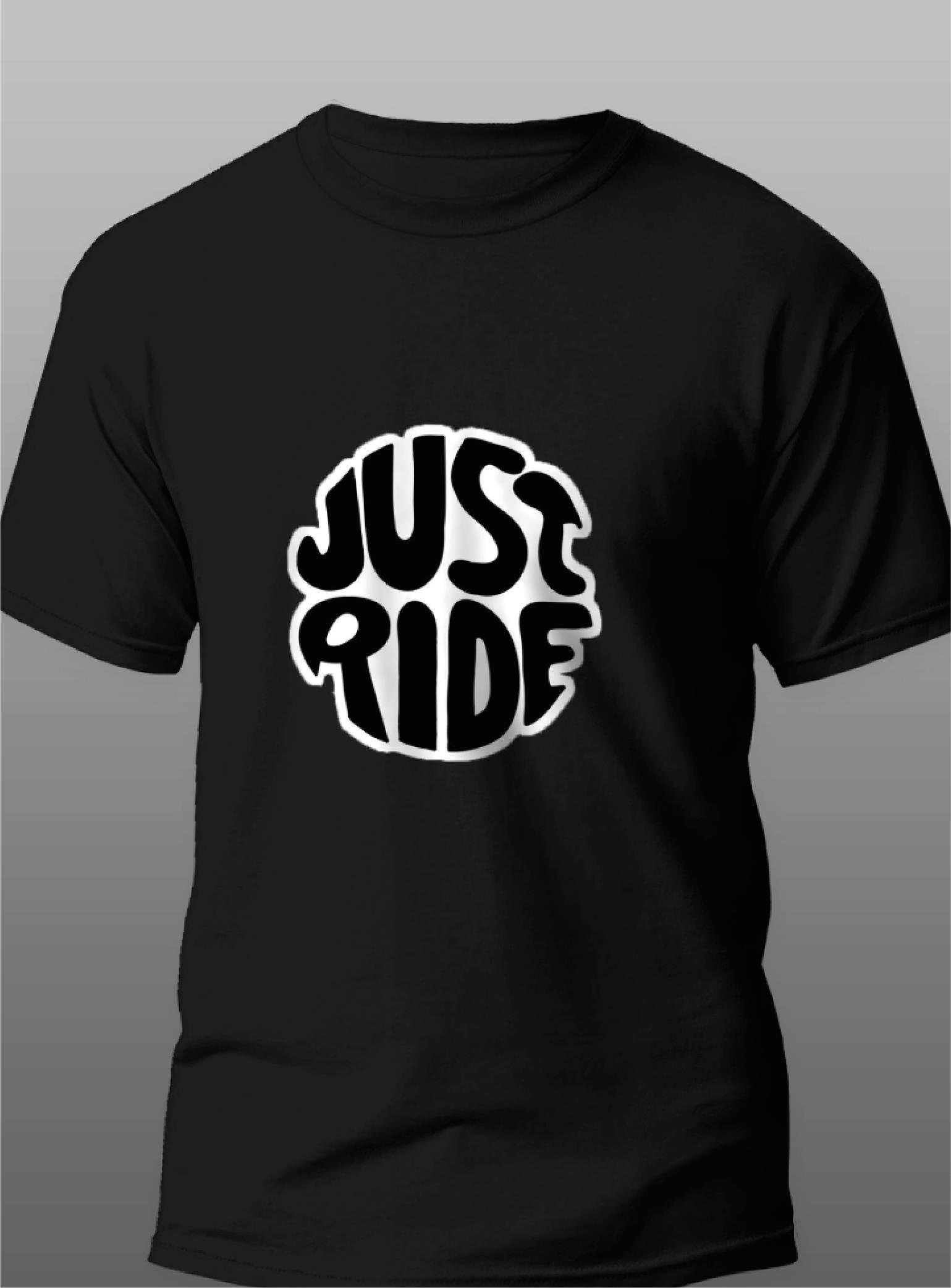 T-ShirtJust Ride Motorcu T-Shirt Modeli Siyah