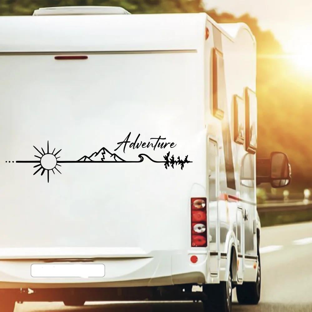 KaravanKaravan Adventure, Güneş ve Dağ Sticker Etiket