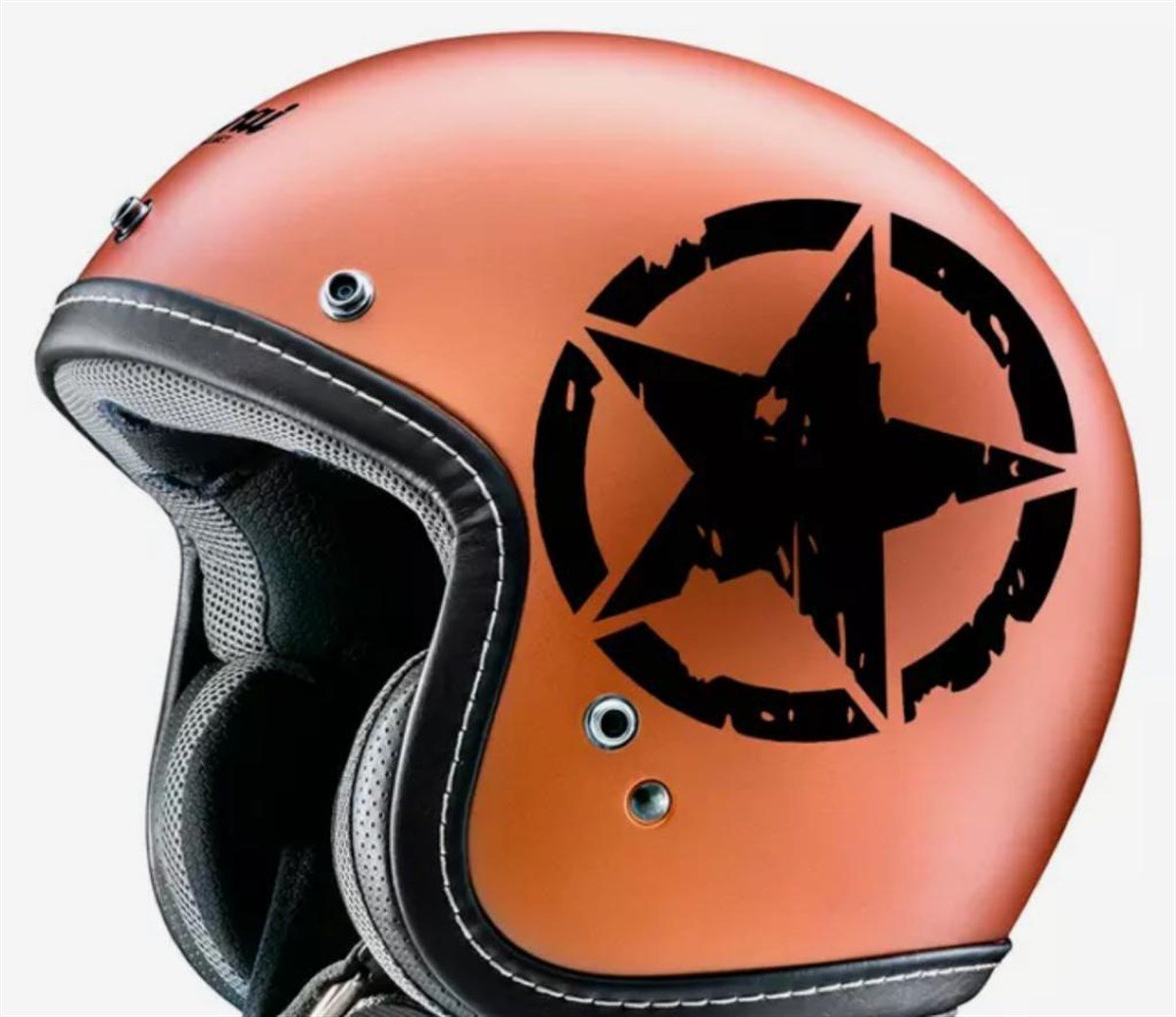 Kask Renkli Askeri Yıldız Sticker Etiket Modeli