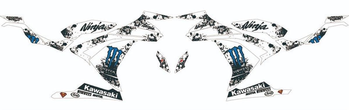 Kawasaki Ninja 300 Monster Takım Sticker Etiket Model