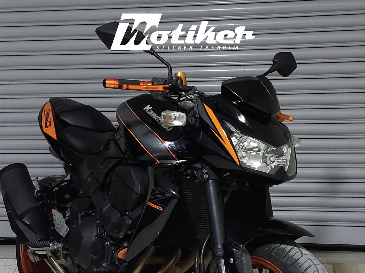 Kawasaki Z750 Sticker Etiket Modeli