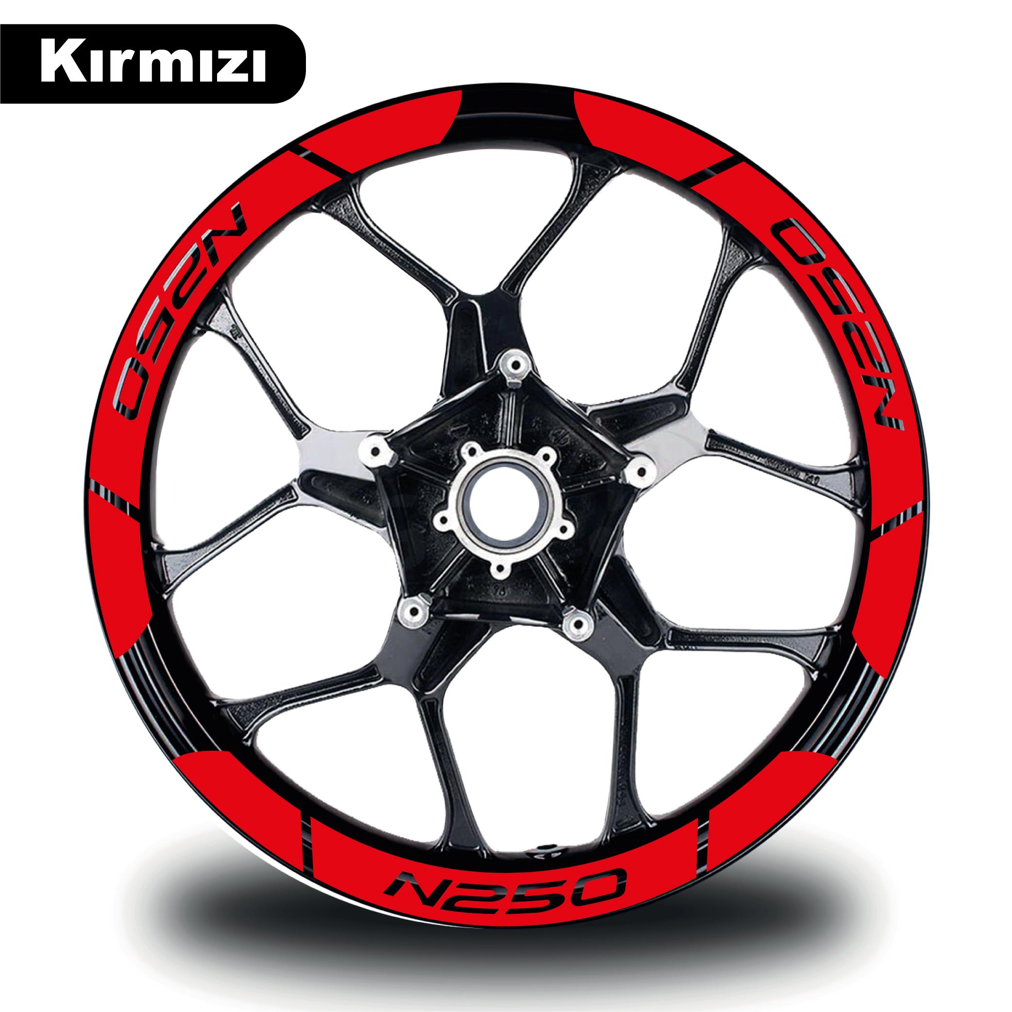 N250Kırmızı Bajaj N250 Geniş Jant Sticker Etiket Modeli