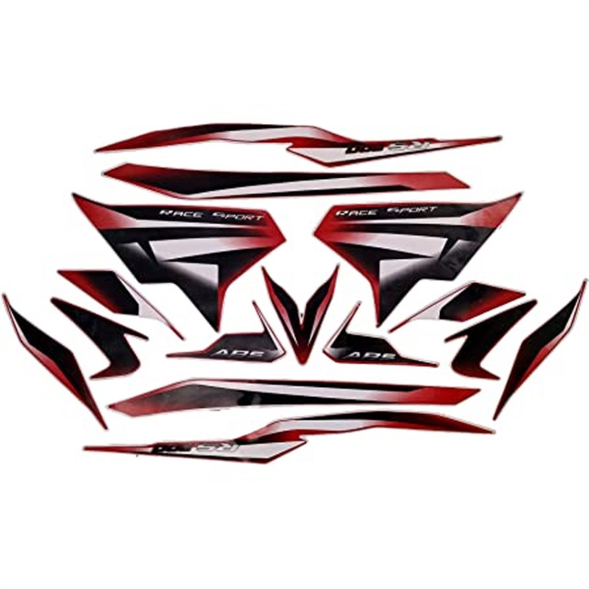 Kırmızı Bajaj Pulsar RS 200 Takım Sticker Etiket Modeli