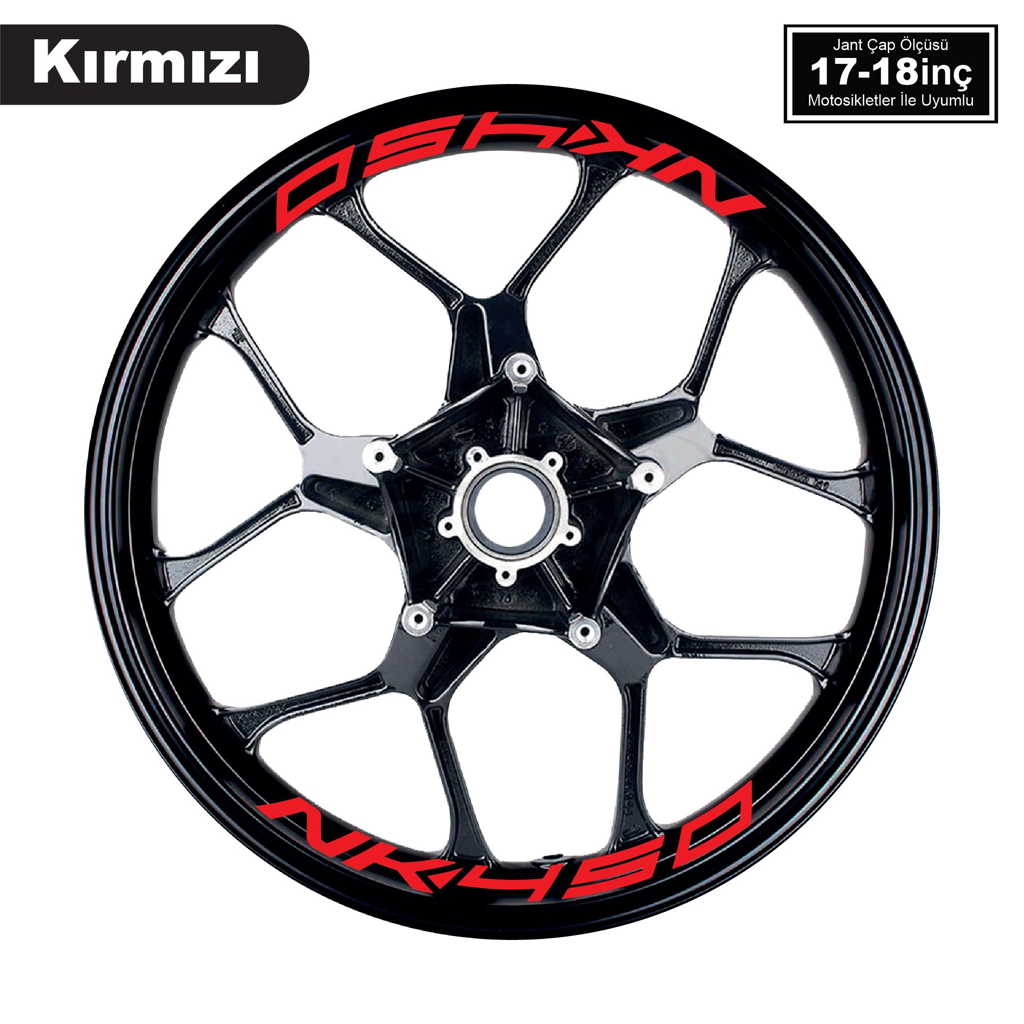 450 NKKırmızı CFMOTO 450NK Yazılı 8 Li Jant İçi Yazı Sticker 