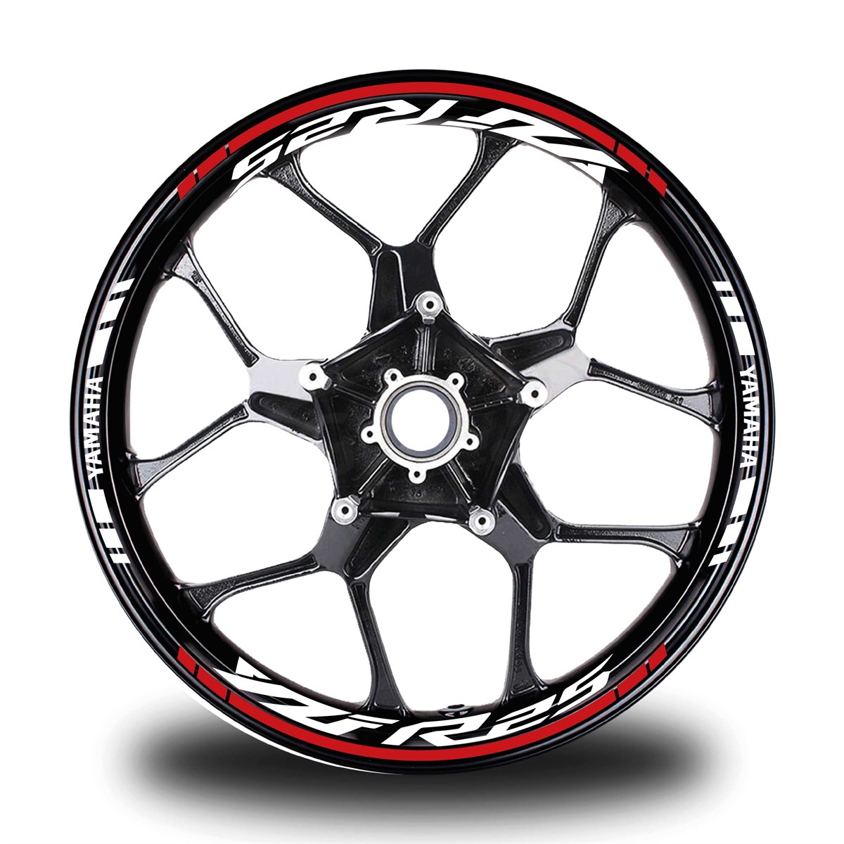 Kırmızı Yamaha YZF R25 Takım Jant Sticker Etiket