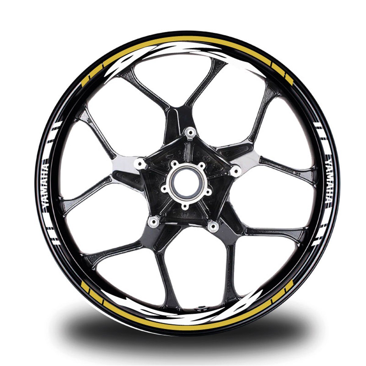 Koyu Sarı FZ6 Takım Jant Sticker Etiket 