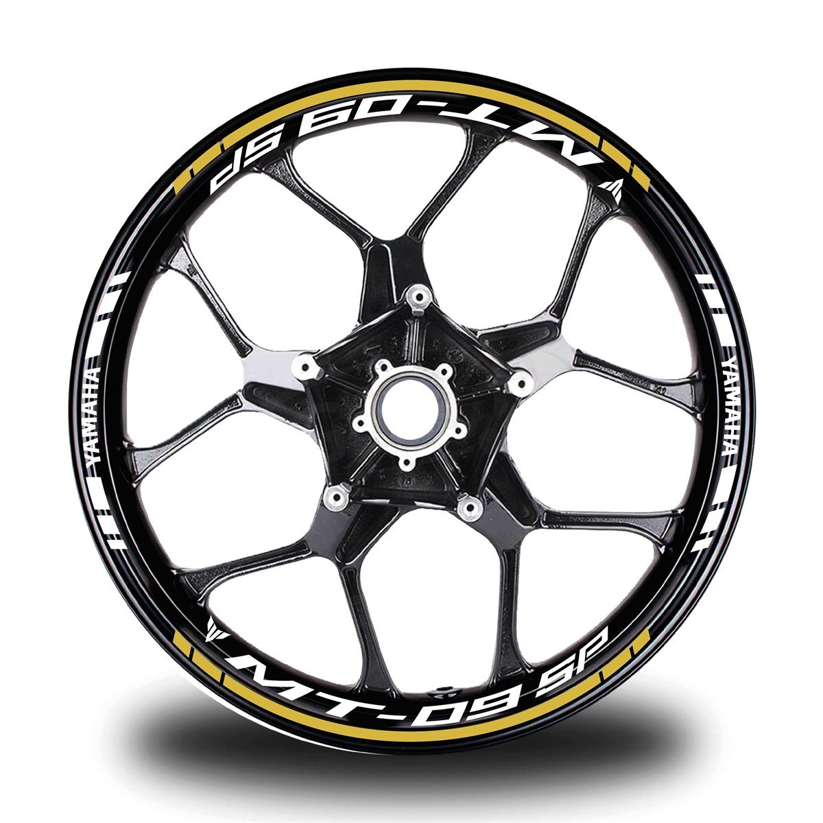 Koyu Sarı Yamaha MT 09 SP Takım Jant Sticker Etiket 