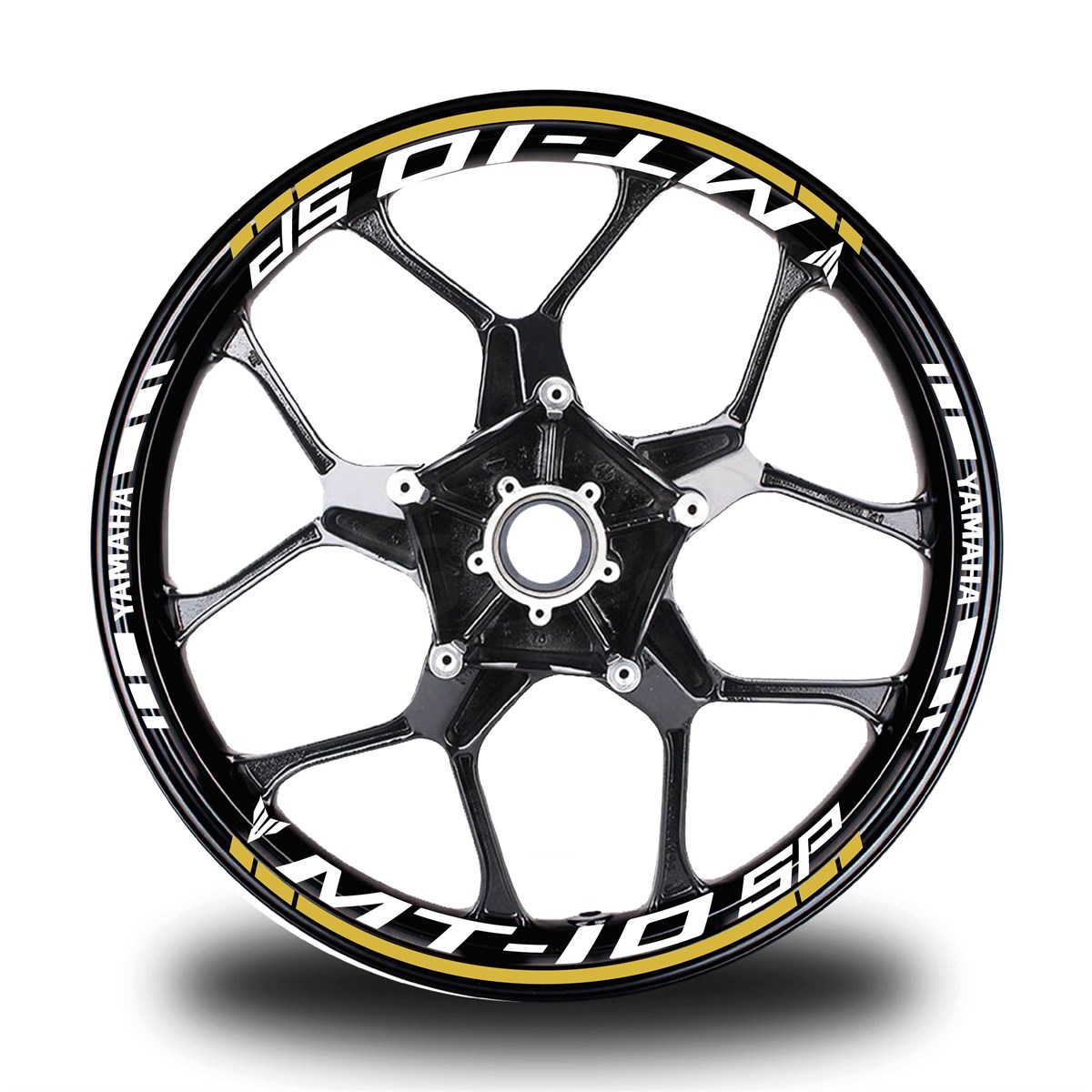 Koyu Sarı Yamaha MT 10 SP Takım Jant Sticker Etiket 