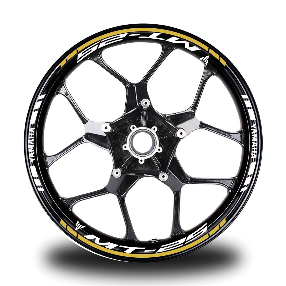 Koyu Sarı Yamaha MT R25 Takım Jant Sticker Etiket