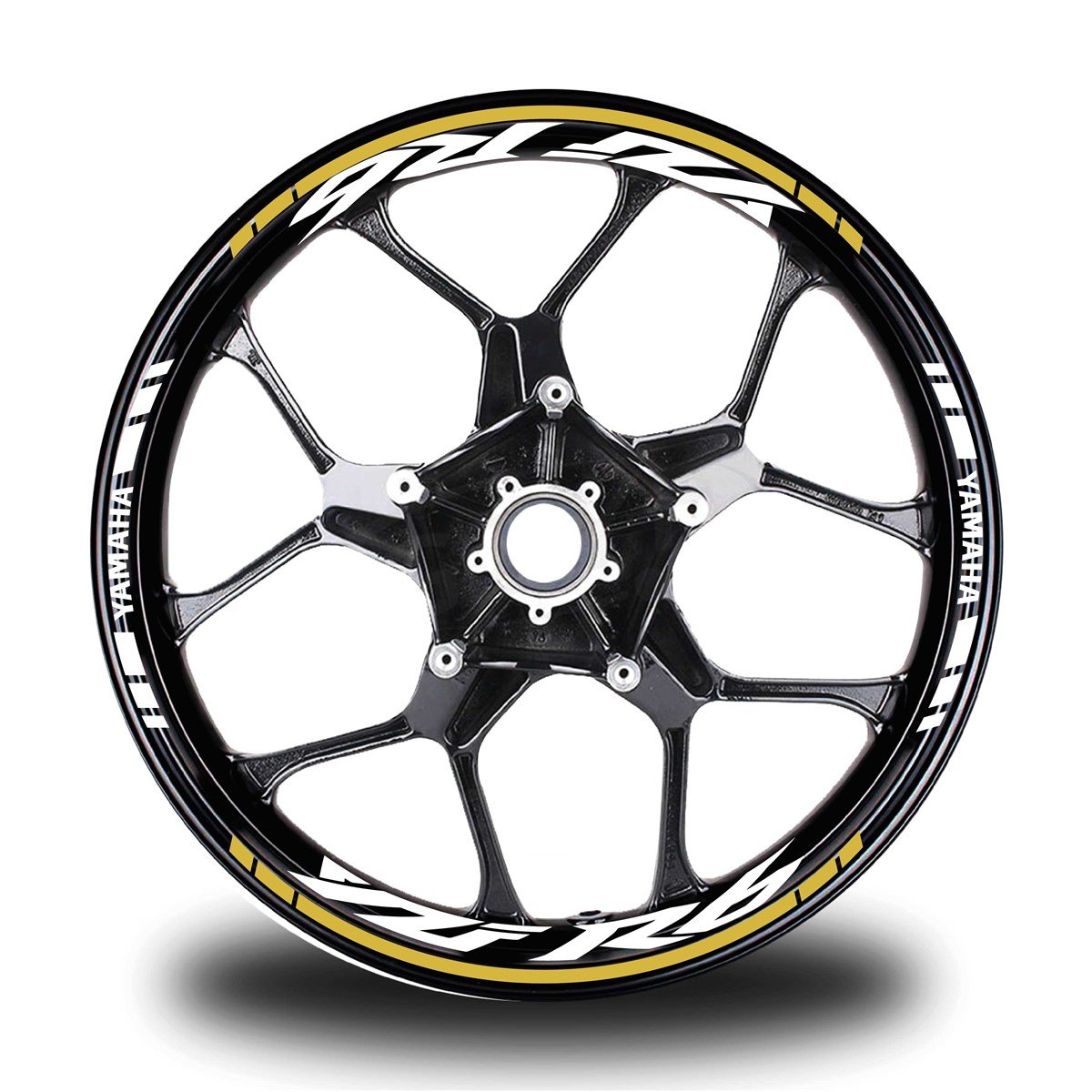 Koyu Sarı Yamaha R6 Takım Jant Sticker Etiket
