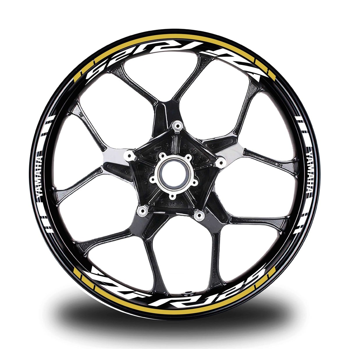 Koyu Sarı Yamaha YZF R125 Takım Jant Sticker Etiket