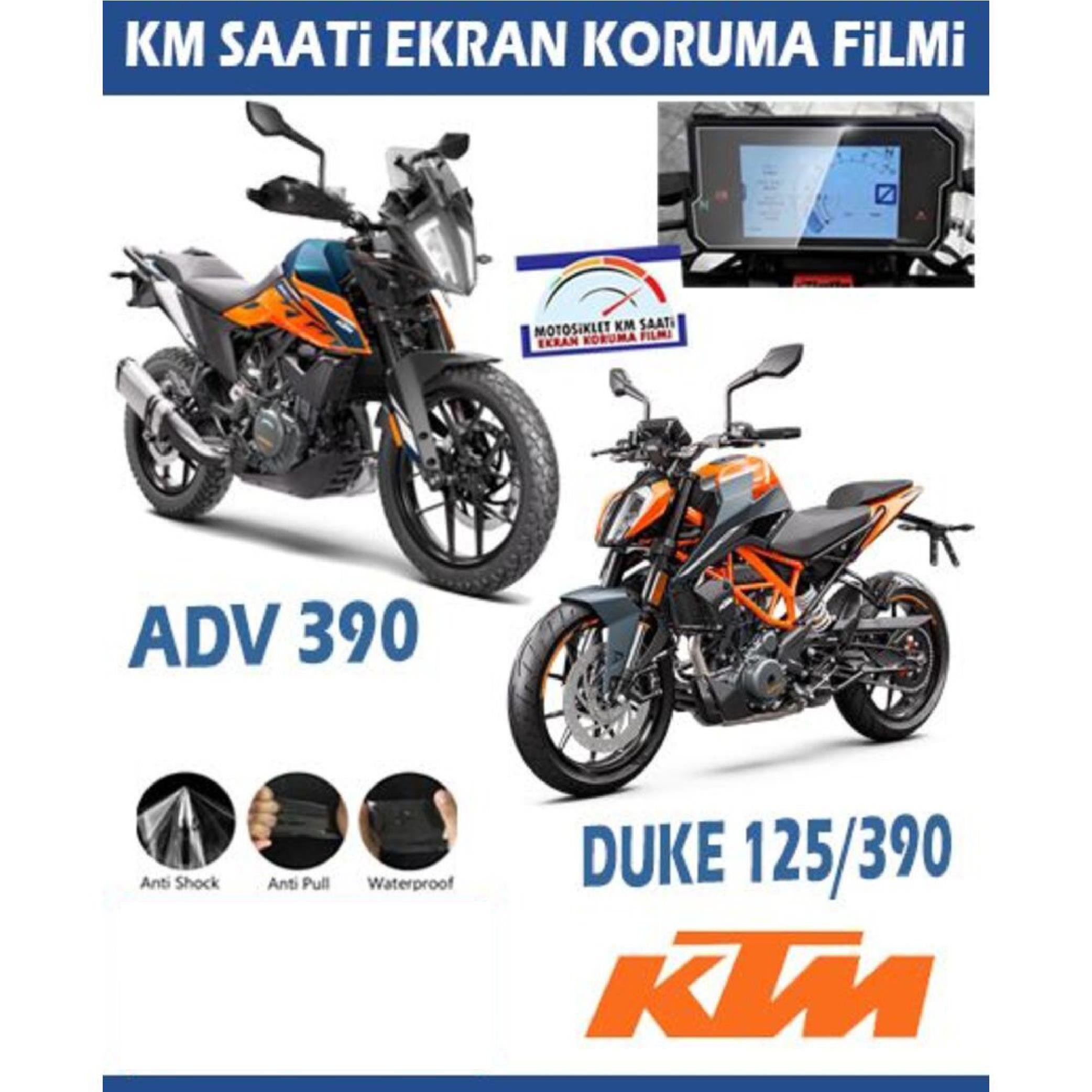 Ekran KorumasıKTM ADV 390 / DUKE 125/390 Serisi Motosiklet Ekran Km Koruyucu