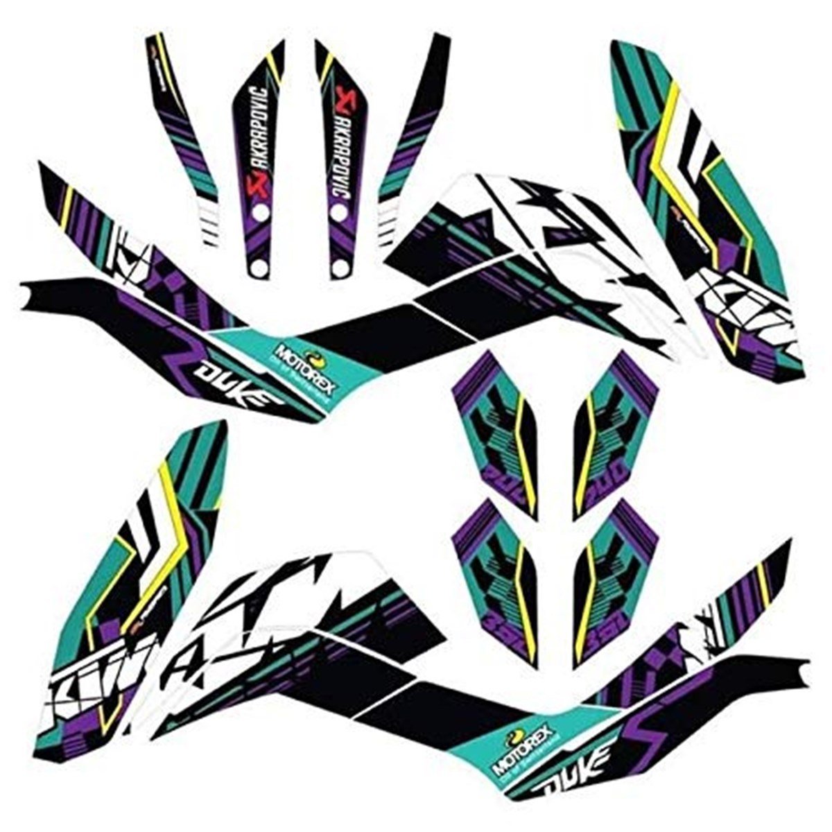 Ktm Duke 200 Motorex Sticker Etiket Modeli
