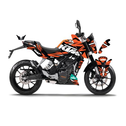 DUKE 200KTM DUKE 200 Sticker Motosiklet Parçalı Lined Kaplama Modeli 