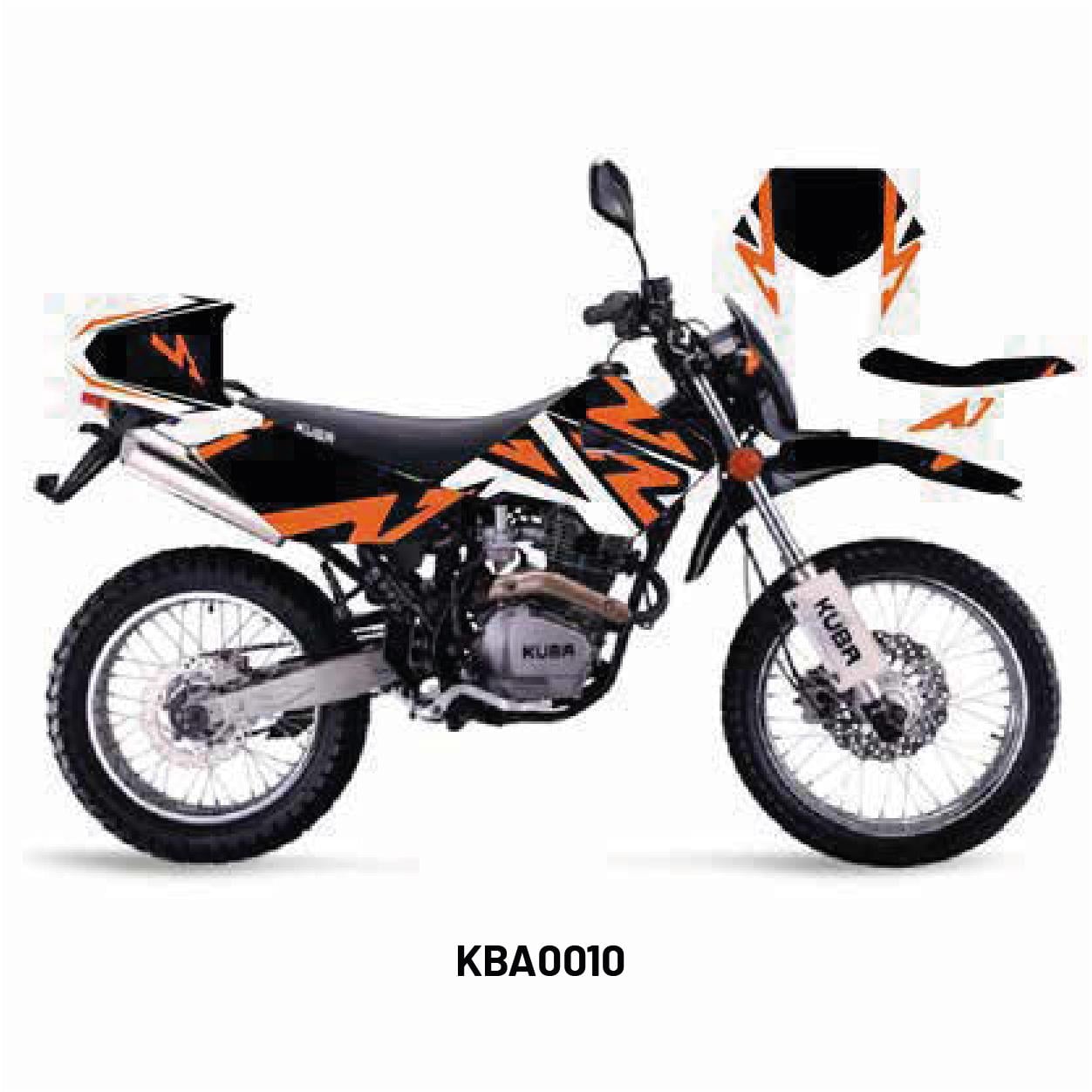 Kuba Black Cat Divided Line Tasarım Motosiklet Sticker Etiket Kaplama Modeli Orange
