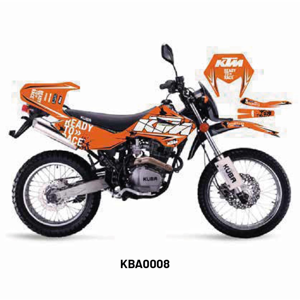 Kuba Black Cat KTM X Tasarım Motosiklet Sticker Etiket Kaplama Modeli Orange