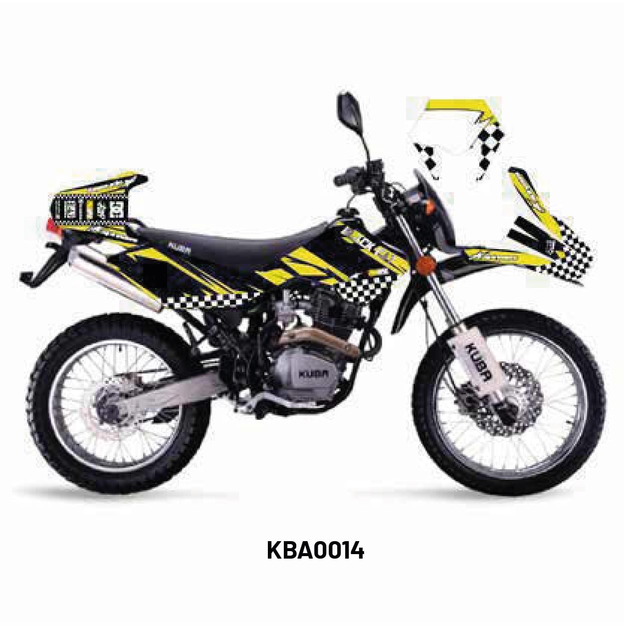 Kuba Black Cat Race Tasarım Motosiklet Sticker Etiket Kaplama Modeli Yellow