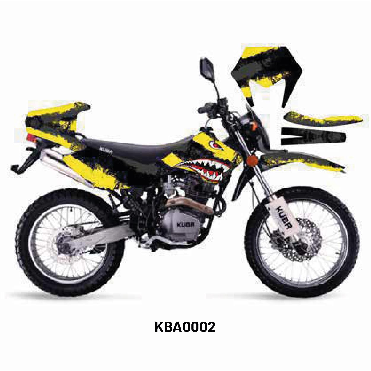 Kuba Black Cat Shark Tasarım Motosiklet Sticker Etiket Kaplama Modeli Yellow