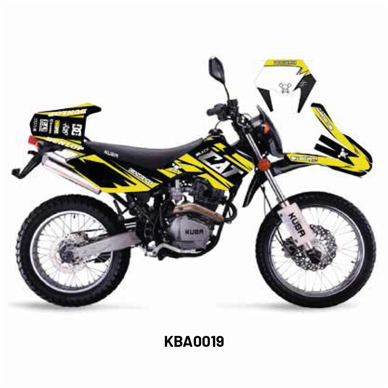 Kuba Black Cat Tasarım Motosiklet Sticker Etiket Kaplama Modeli Yellow
