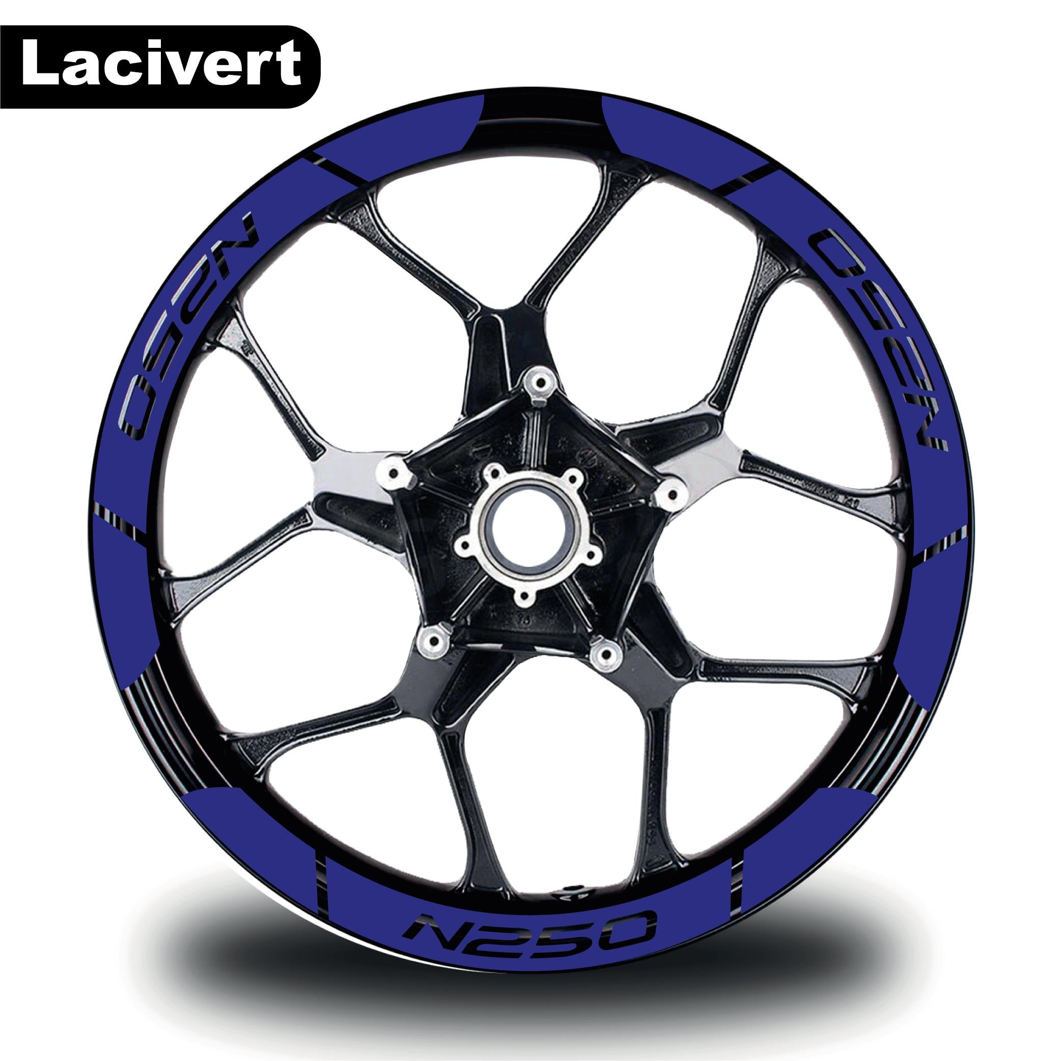 N250Lacivert Bajaj N250 Geniş Jant Sticker Etiket Modeli