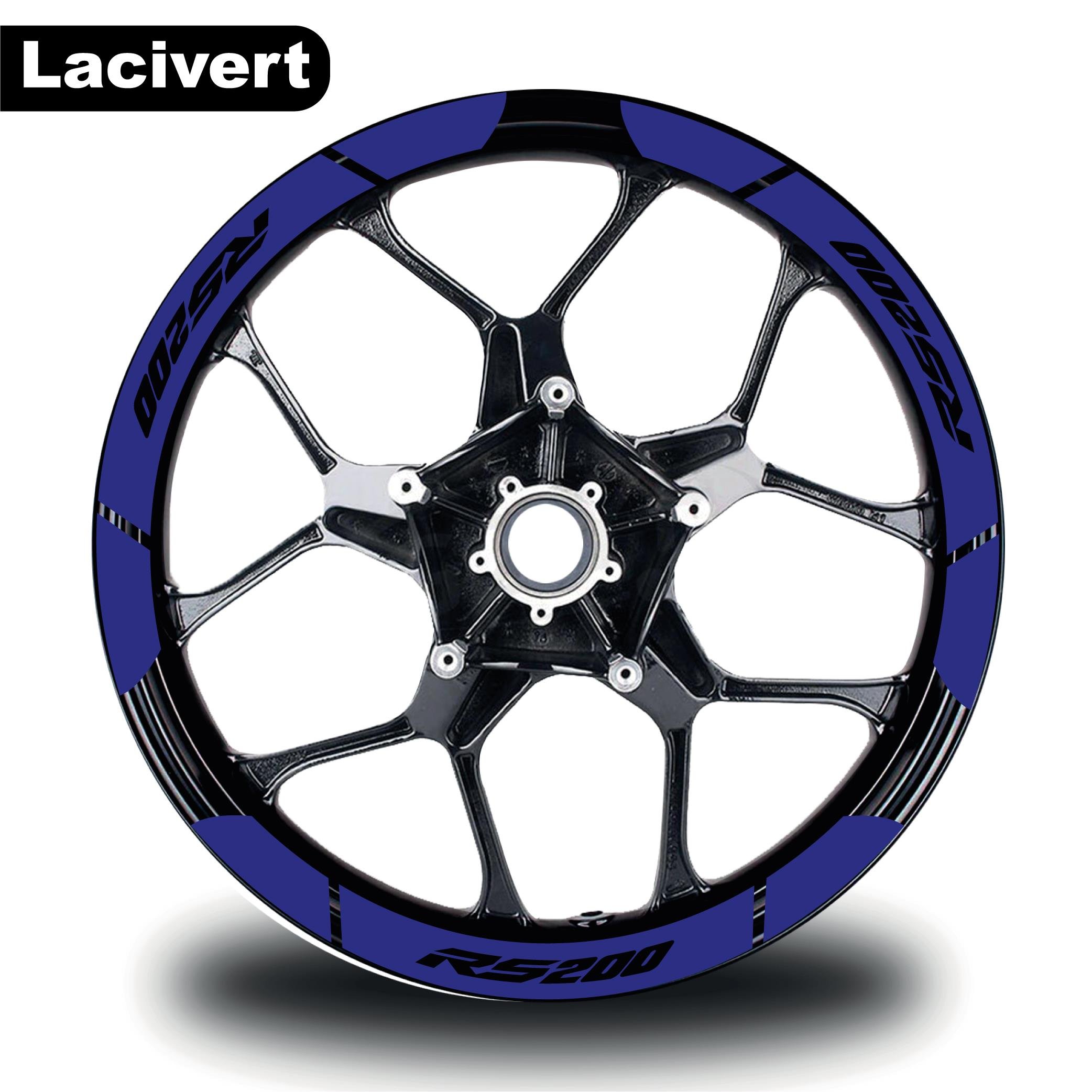 PULSAR RS 200Lacivert Bajaj Pulsar RS200 Geniş Jant Sticker Etiket Modeli