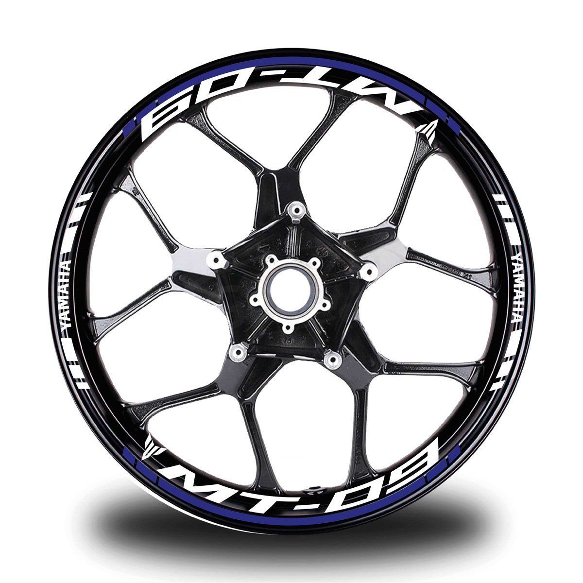 Lacivert Yamaha MT 09 Takım Jant Sticker Etiket 