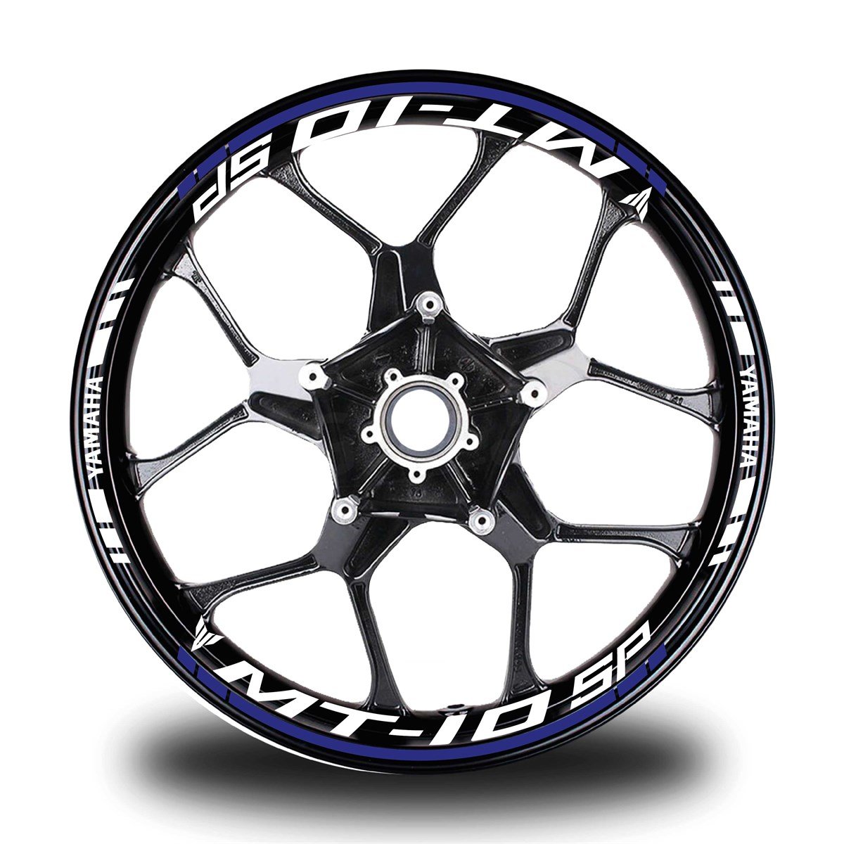 Lacivert Yamaha MT 10 SP Takım Jant Sticker Etiket 