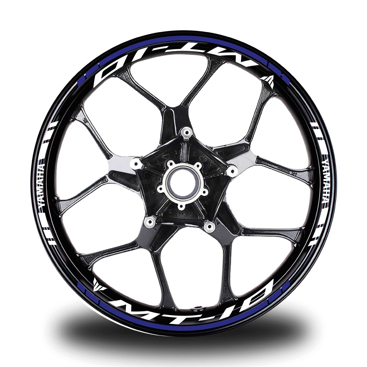 Lacivert Yamaha MT 10 Takım Jant Sticker Etiket 