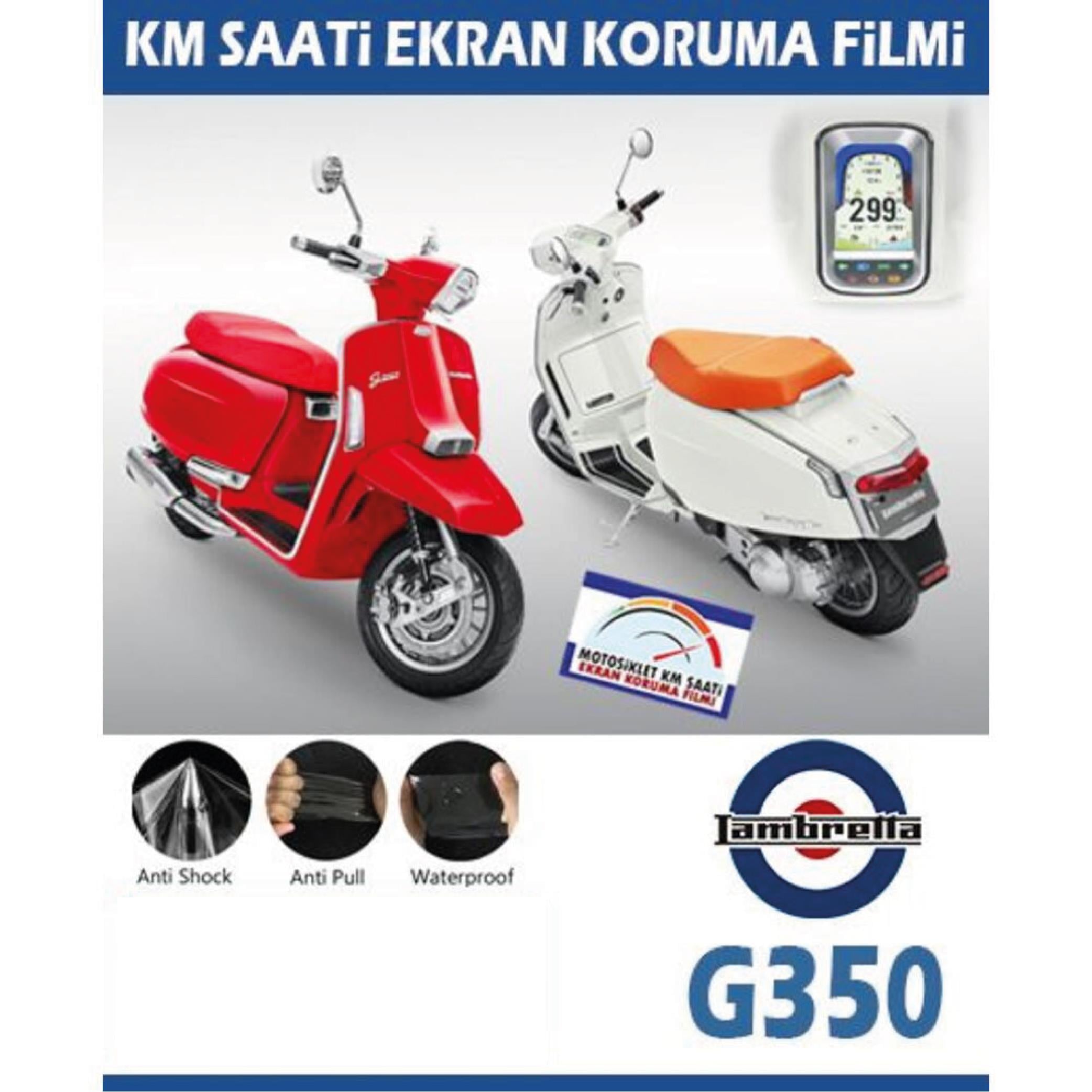 Ekran KorumasıLambretta G350 Serisi Motosiklet Ekran Km Koruyucu