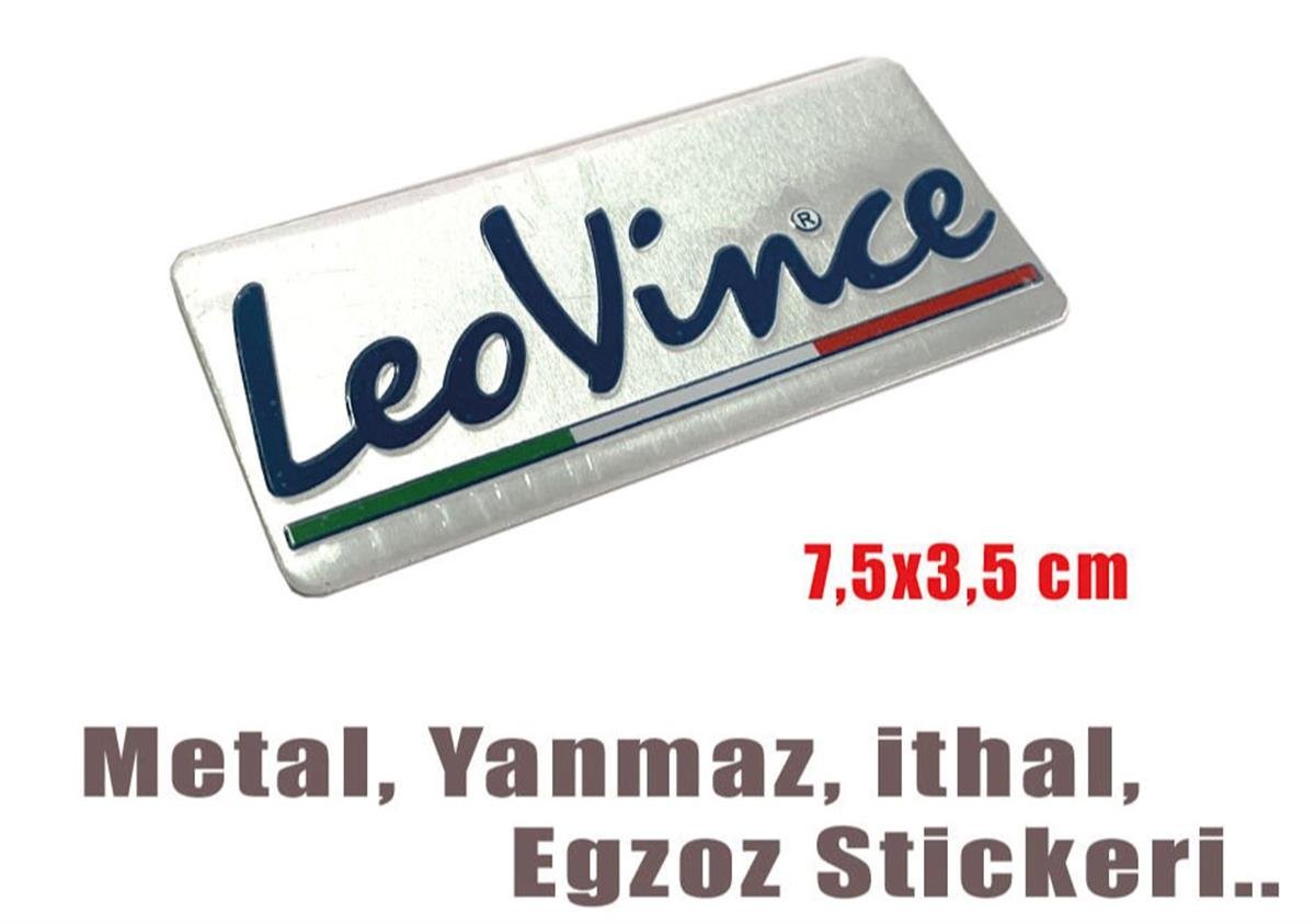 Leovince Egzoz Stickeri Yanmaz Metal Sticker Etiket Model