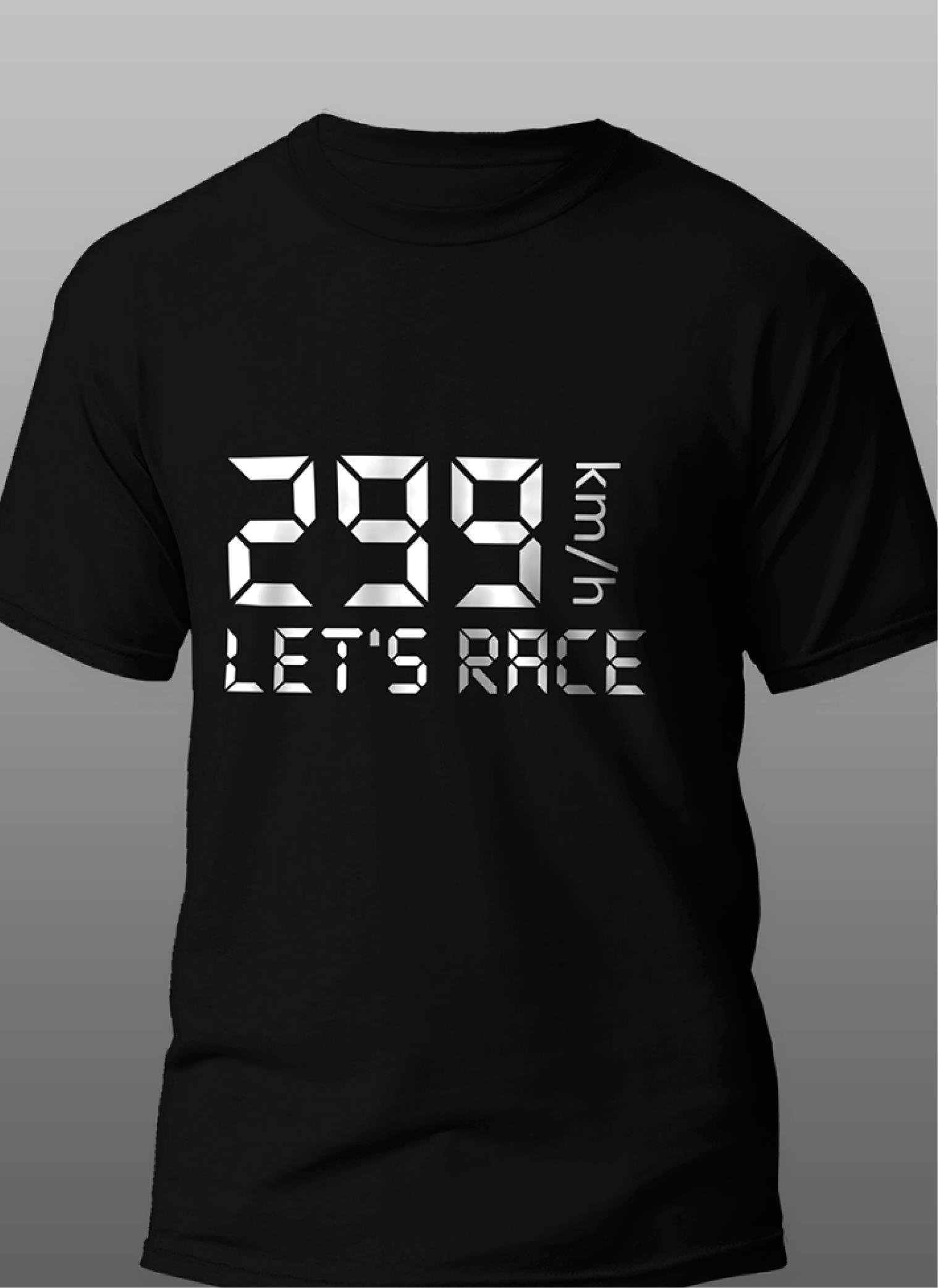 T-ShirtLet's Race Motorcu T-Shirt Modeli Siyah