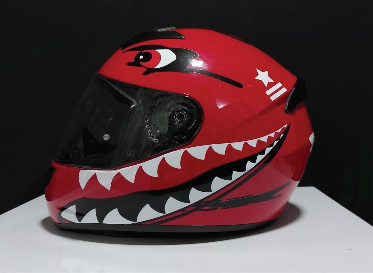 LS2 Kask Shark Köpek Balığı Ağız ve Göz Sticker Etiket Modeli