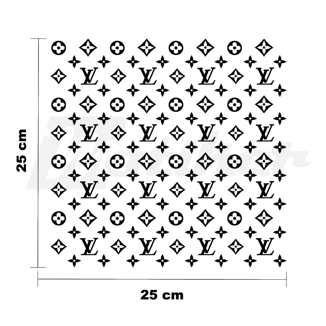 MARKALARLV 25x25cm Folyo Kesim Evrensel Desen Kaplama Siyah  