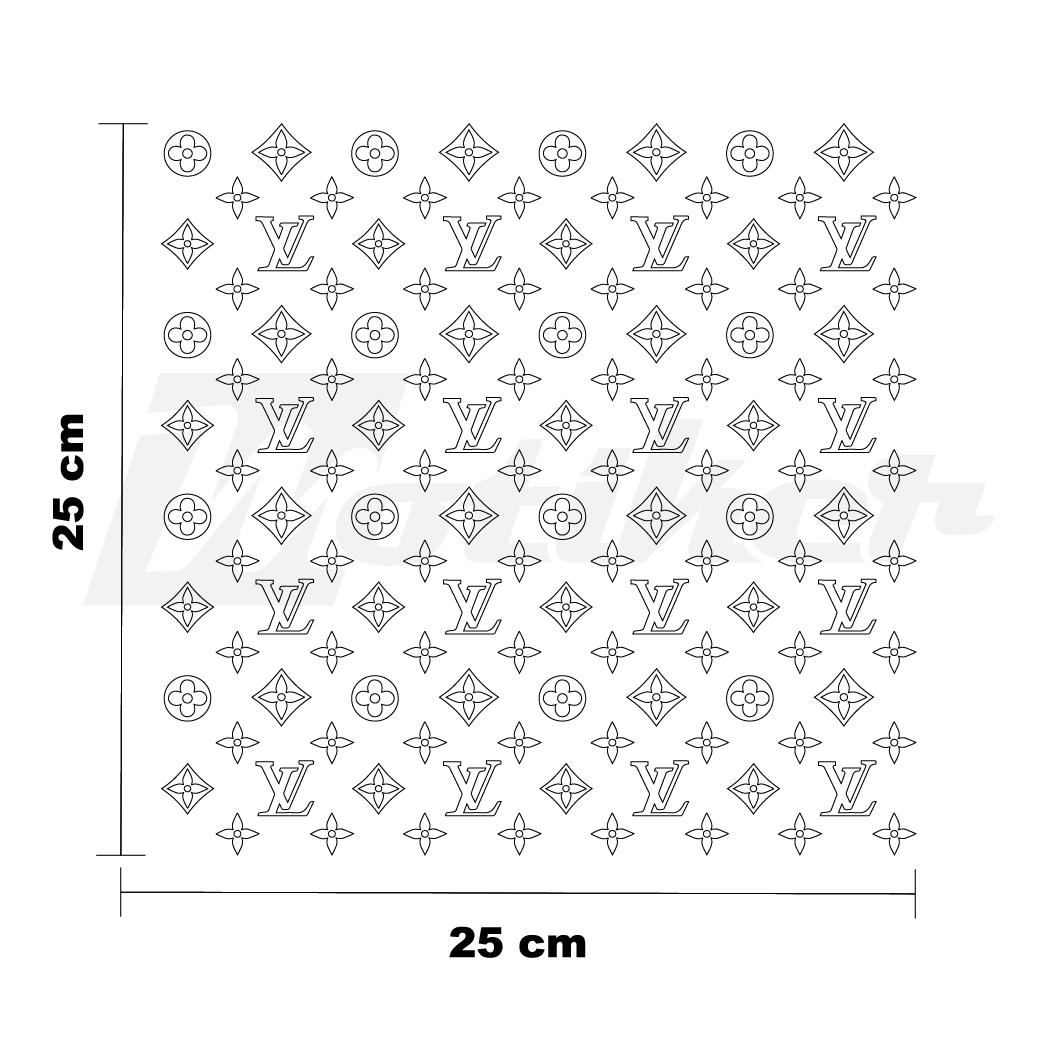 MARKALARLV 25x25cm Folyo Kesim Evrensel Desen Kaplama Beyaz