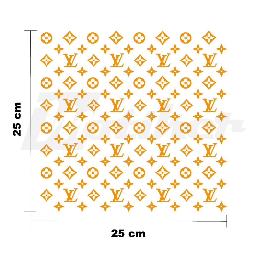 MARKALARLV 25x25cm Folyo Kesim Evrensel Desen Kaplama Turuncu