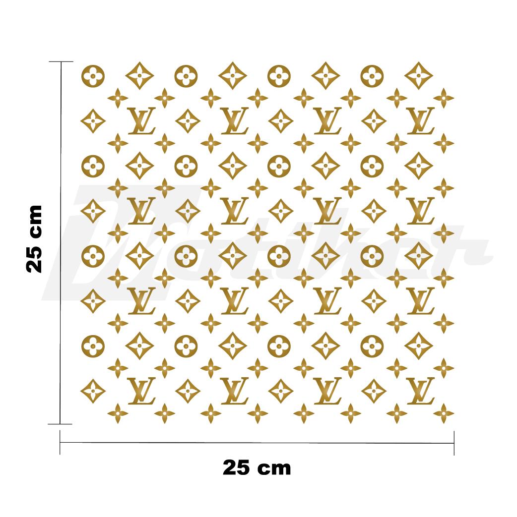 MARKALARLV 25x25cm Folyo Kesim Evrensel Desen Kaplama Gold 