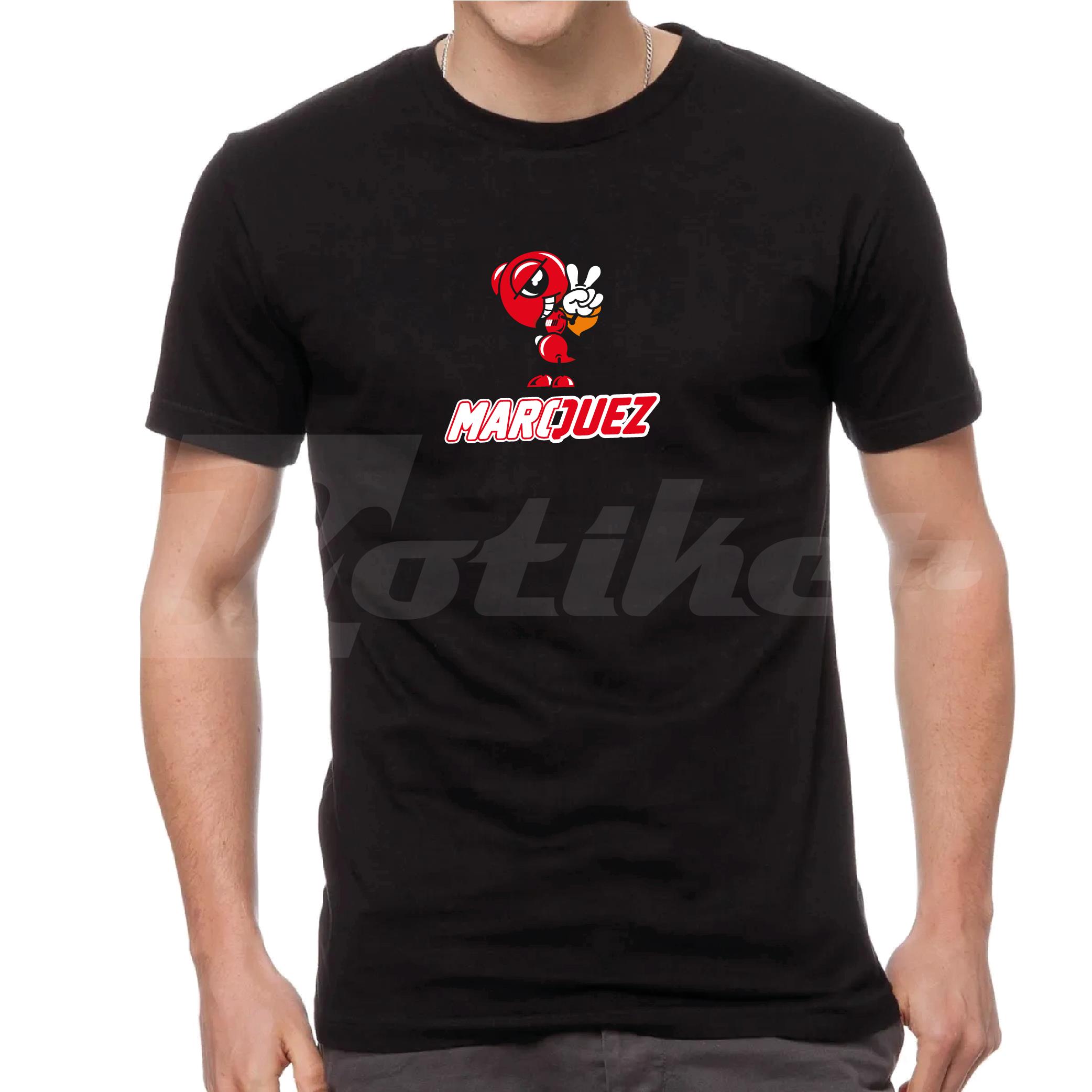 T-ShirtMarquez Tasarım Motorcu Tişörtü Beyaz Kırmızı