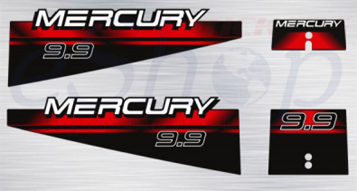 Mercury 9.9 Eski Kasa Tekne Sticker Tasarım