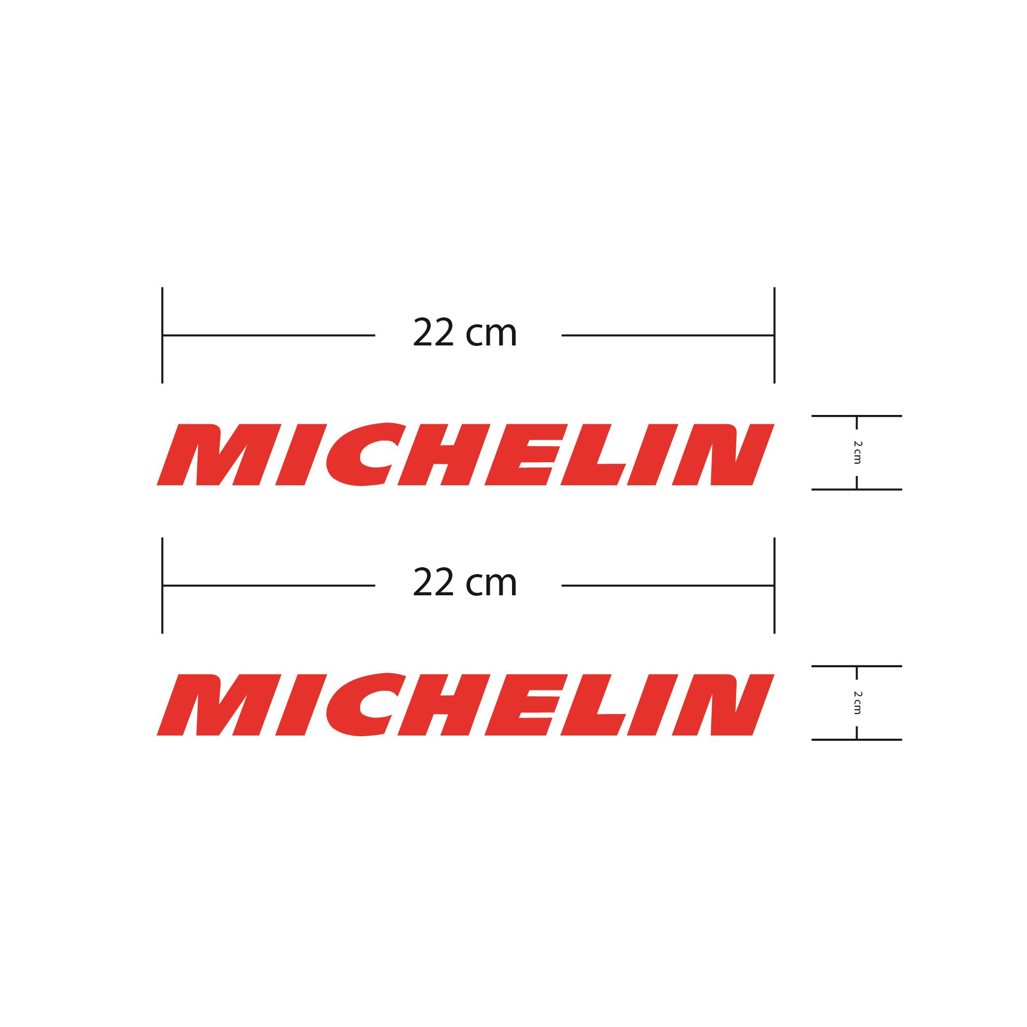Michelin Kırmızı Motosiklet Sponsor Markası Sticker Etiket Modeli