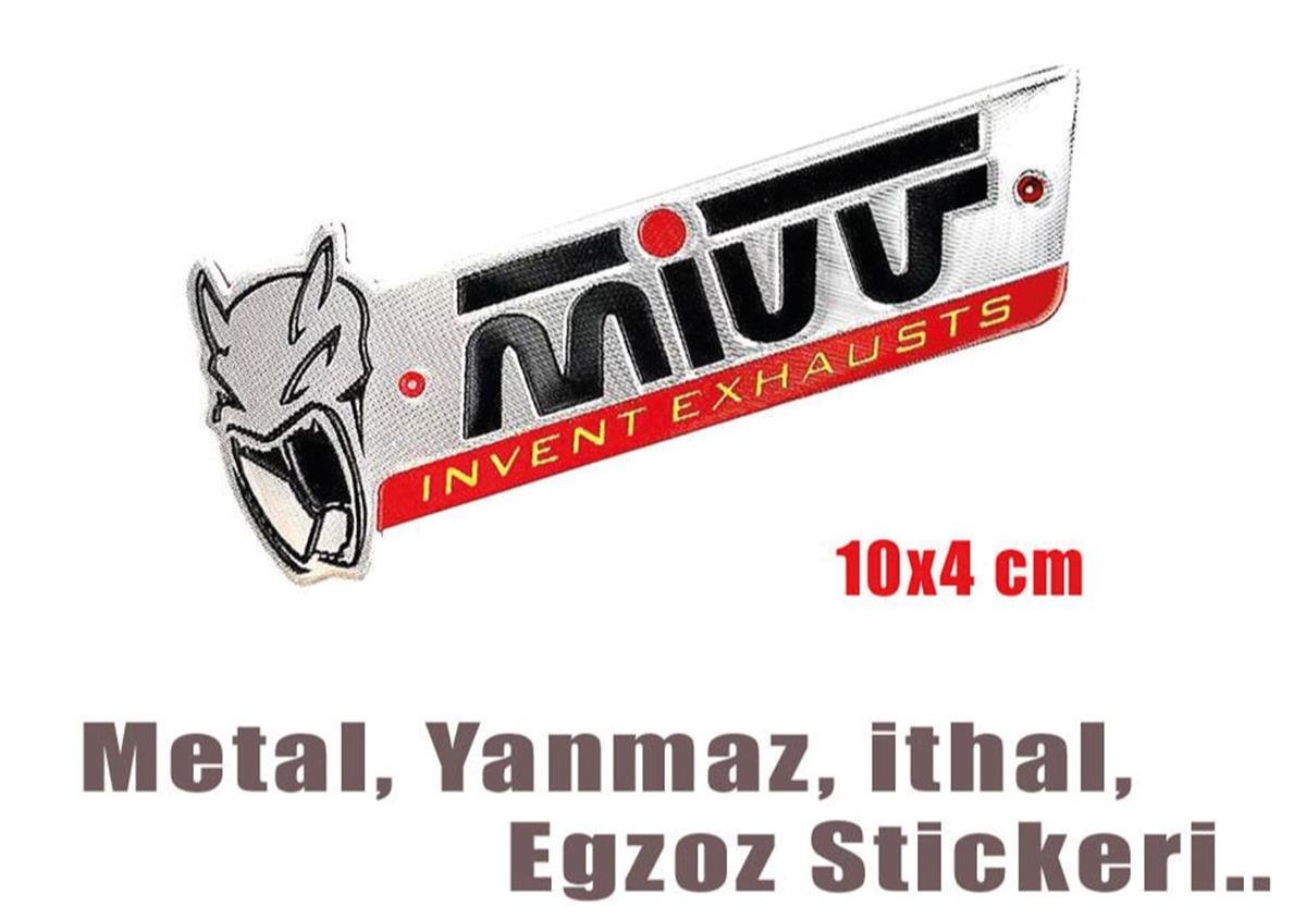 Mivv Egzoz Stickeri Yanmaz Metal Sticker Etiket Model