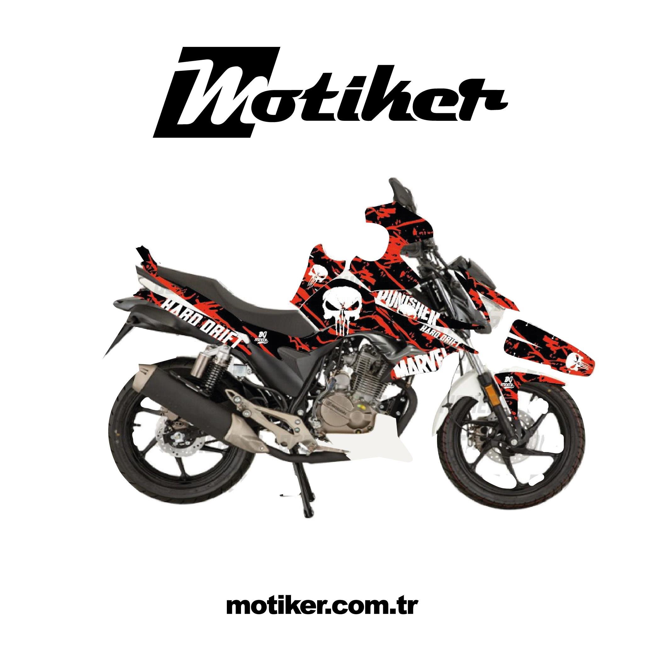 Mondial Drift Punisher Motosiklet Sticker Etiket Kaplama Modeli