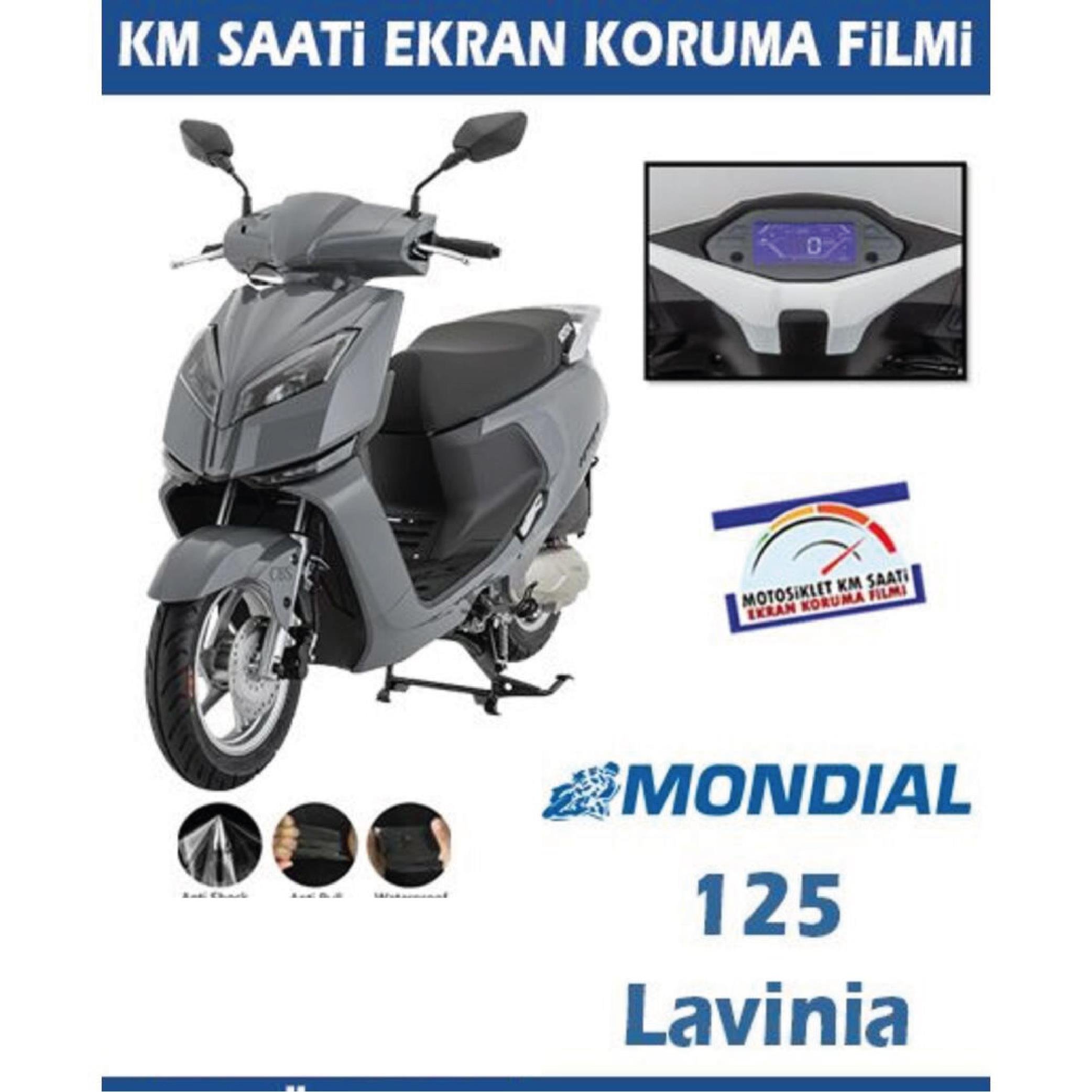 Ekran KorumasıMondial Lavinia 125 Serisi Motosiklet Ekran Km Koruyucu