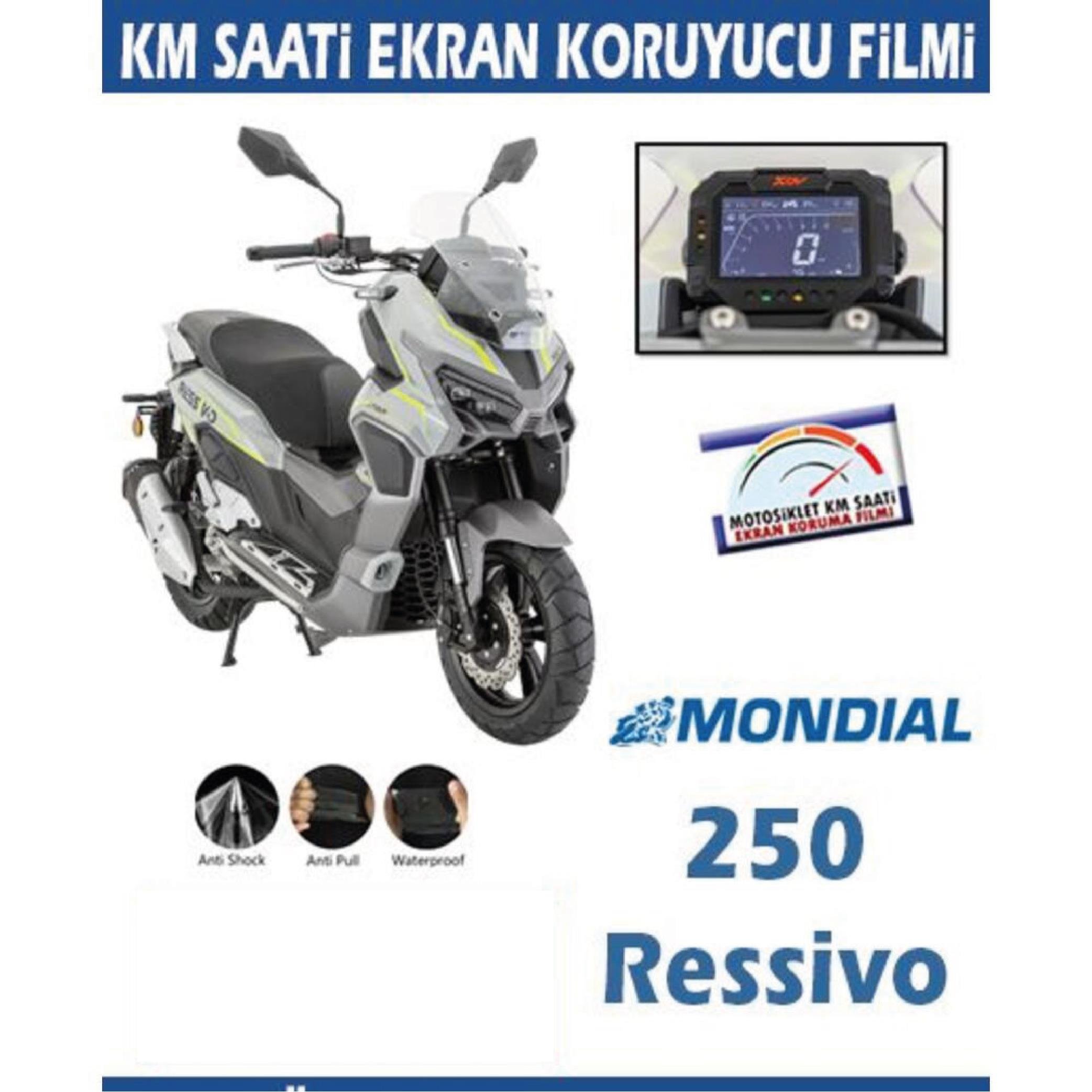 Ekran KorumasıMondial Ressivo 250 Serisi Motosiklet Ekran Km Koruyucu