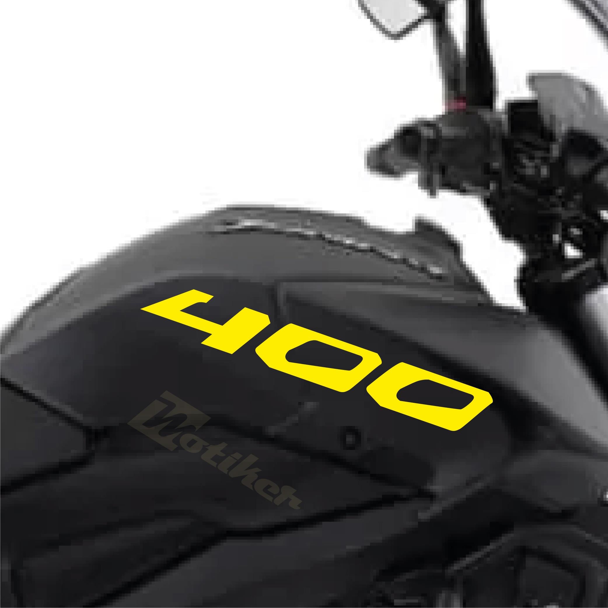 DOMINAR 400Motiker Bajaj Dominar Sarı 400 Yazı Sticker Etiket Modeli