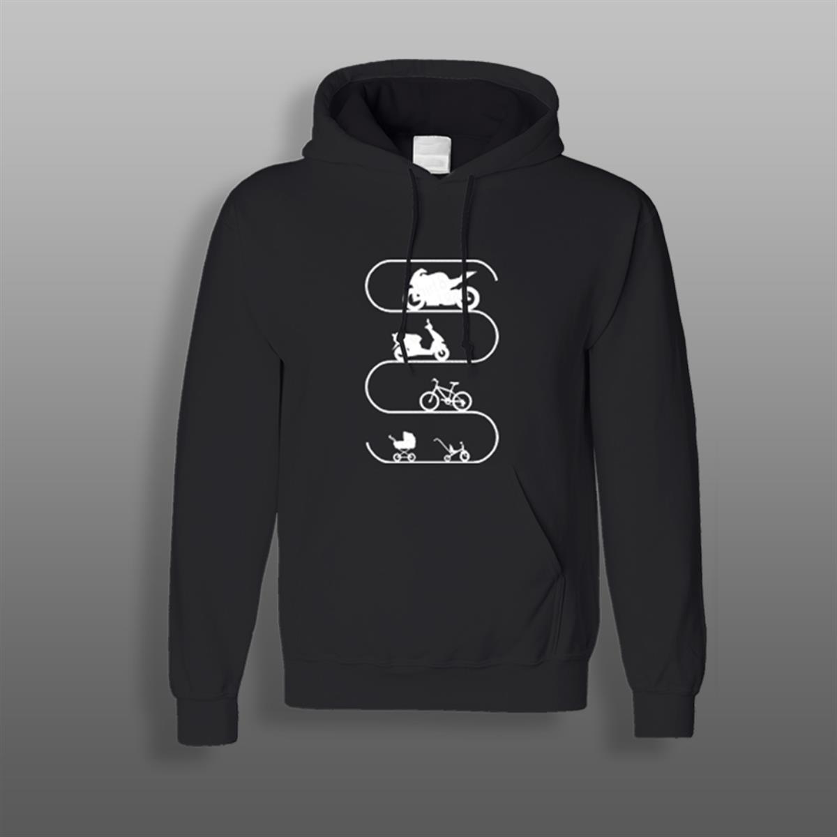 MotoS Siyah Sweatshirt Modeli