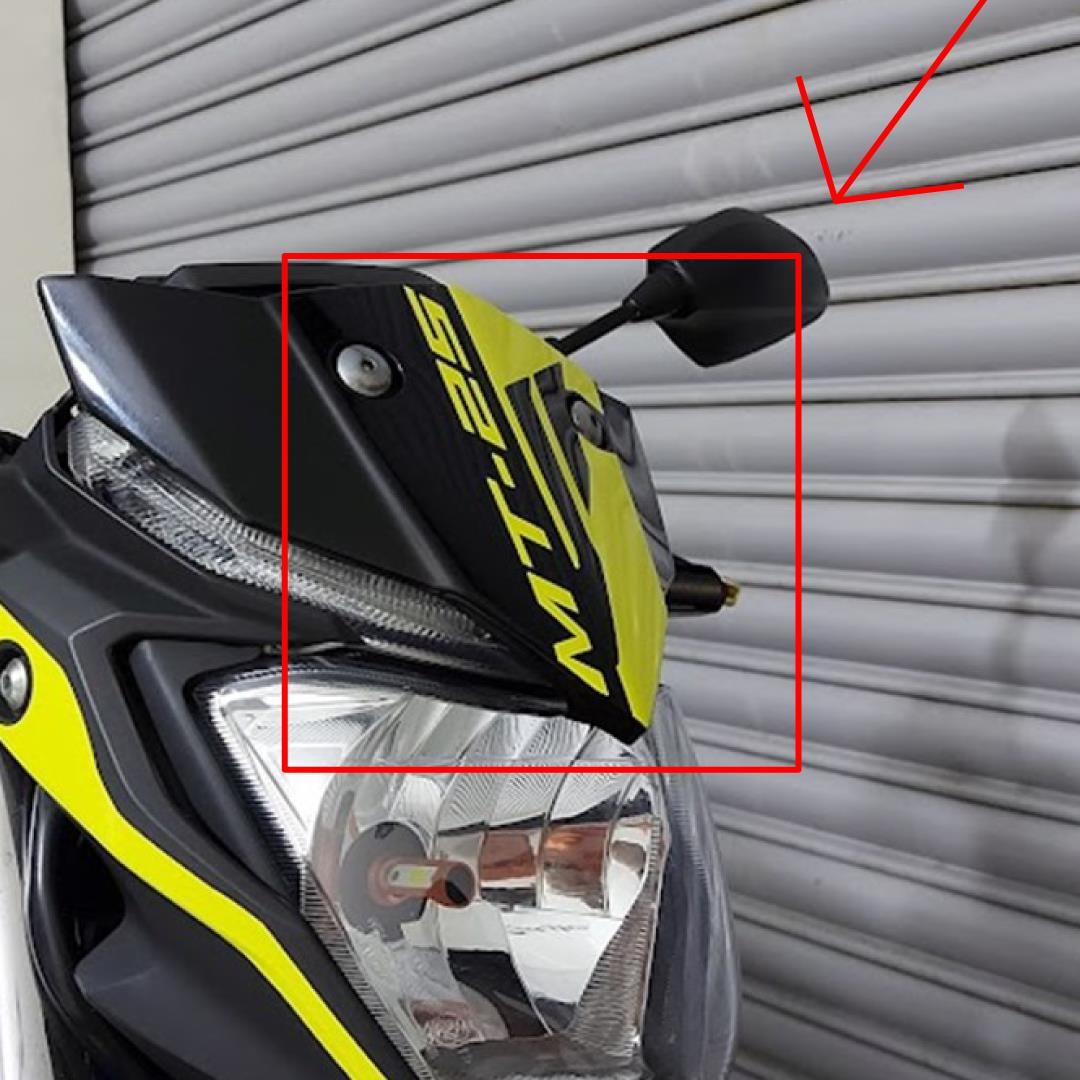 MT-25 Ön Cam Motosiklet Sticker Etiket Modeli 