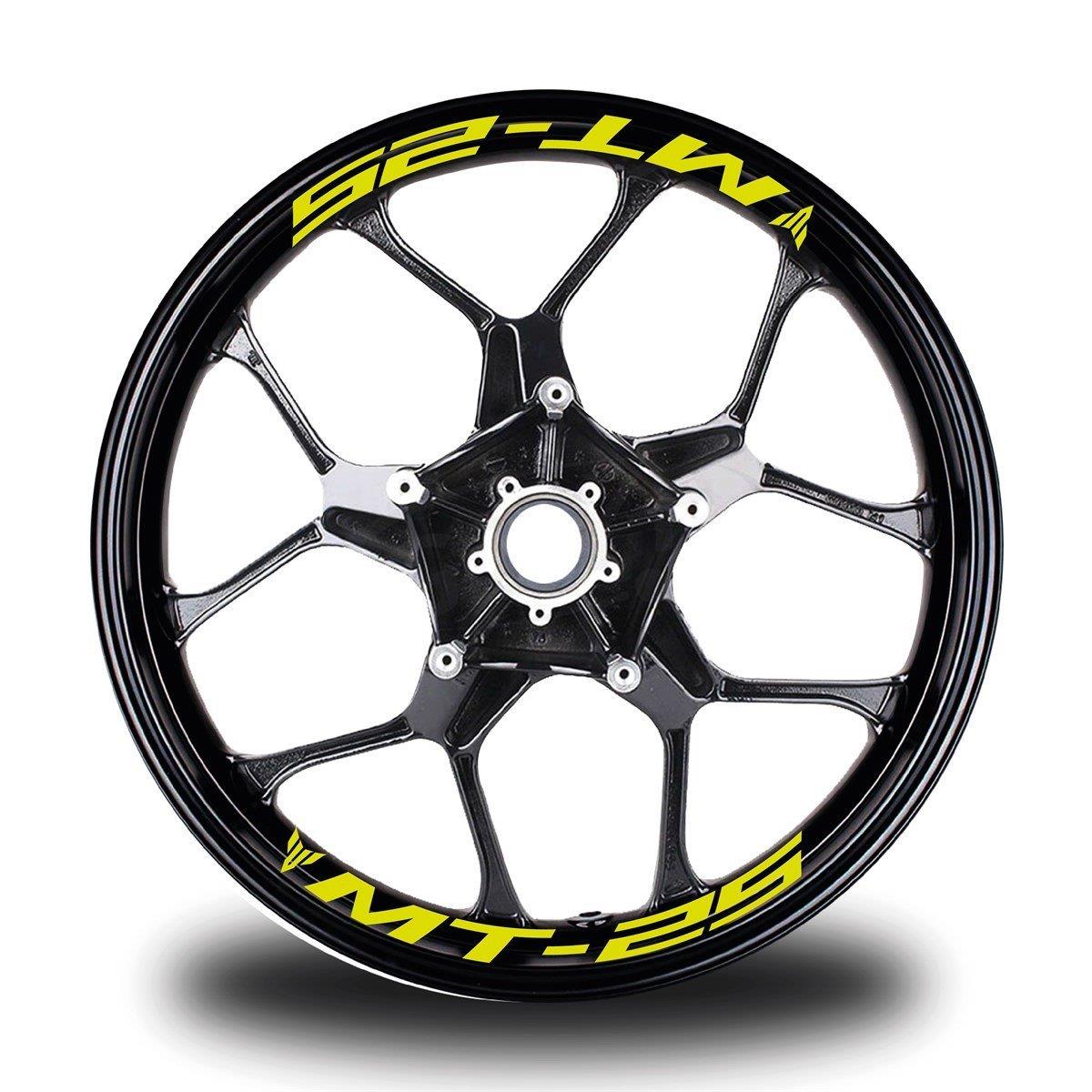 MT-25Mt-25  Yazılı 8Li Jant İçi Yazı Sticker Etiket Sarı